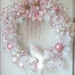 Decoracion de navidad plata con rosa