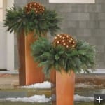 Decoracion de navidad verde con cobre
