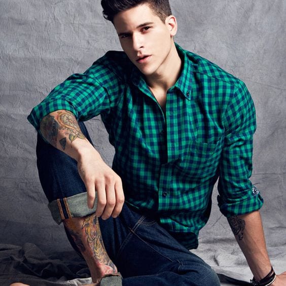 Outfit camisa cuadros hombre