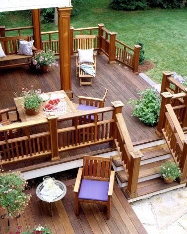 20 patios y terrazas con piso  de madera  increibles 8 