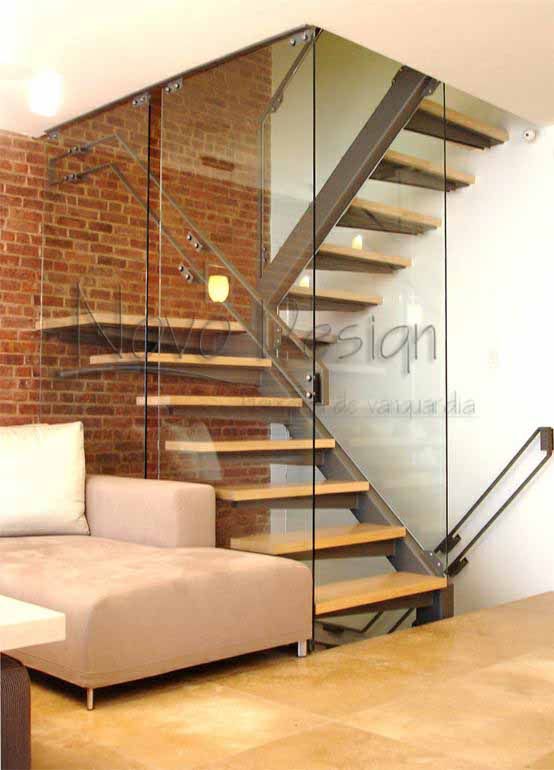 diseño de escaleras interiores de casas pequeñas