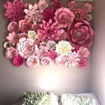 Flores de papel para decoración de habitaciones de niña