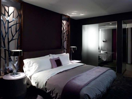 Dormitorios en color morado modernos