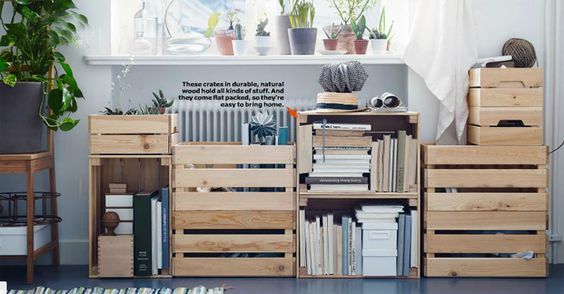 Como organizar tu hogar con ayuda de cajas de madera