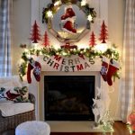 Propuestas novedosas de decoración de navidad 2017 - 2018 chimenea blanca