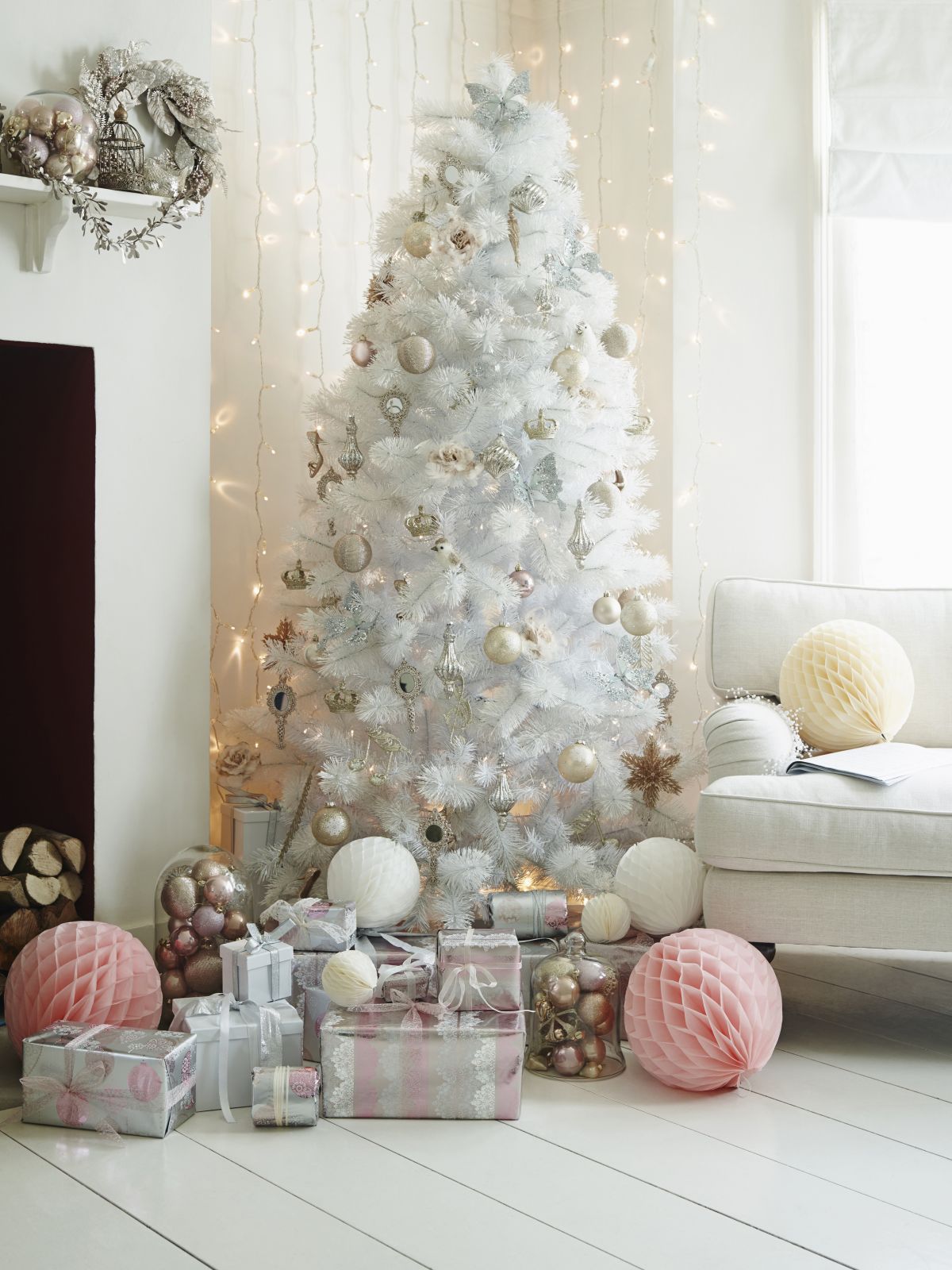 Árboles de Navidad Blancos | Decoración Pinos Navideños Blancos