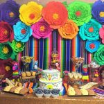 Decoracion de mesa principal con tema mexicano