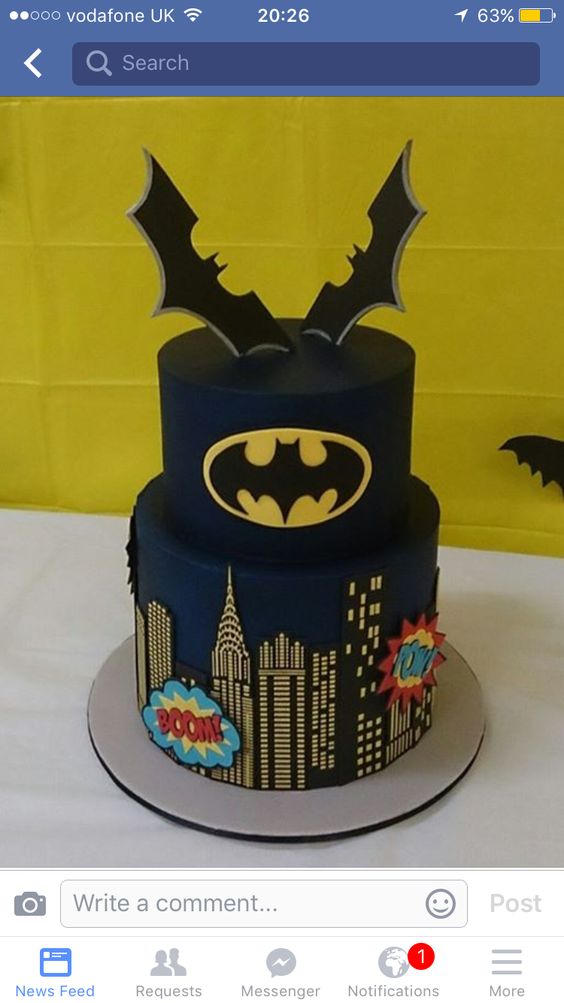 Diseños de pasteles de batman