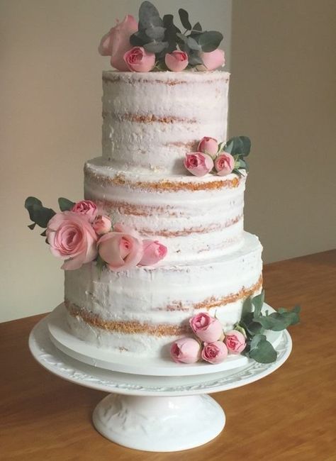 pastel para 15 años naked cake