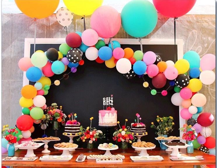 Bouquet de globos para mesas de postres
