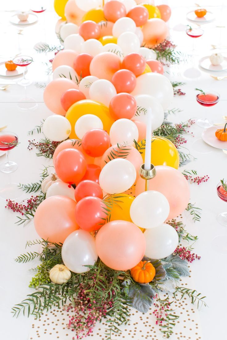 Centros de mesa con bouquet de globos