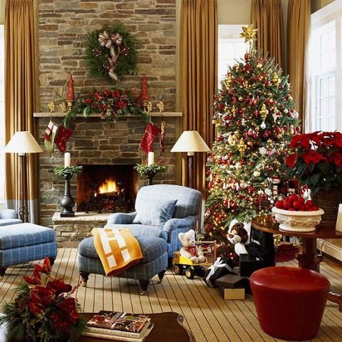 como decorar casa de campo en navidad