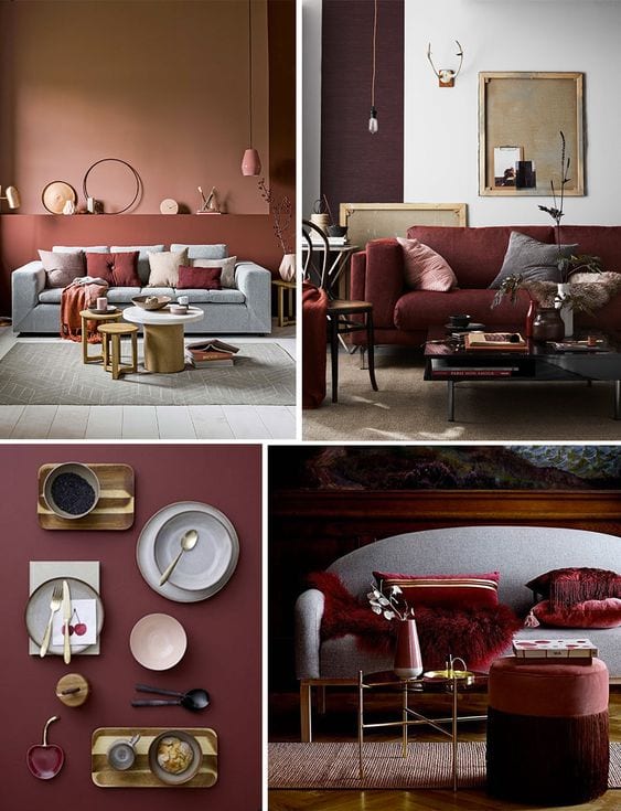 como usar los colores de moda en living room 2019