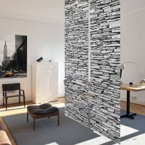 Ideas para dividir espacios interiores con biombos tapizados