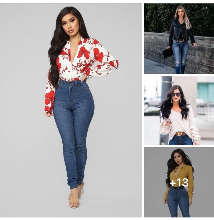 Outfits con jeans lisos para mujeres maduras y modernas