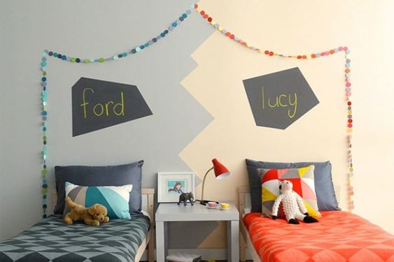 Espacios personalizados en cuartos compartidos niño y niña