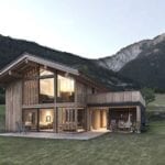 Ideas de casas de campo con techos de dos aguas