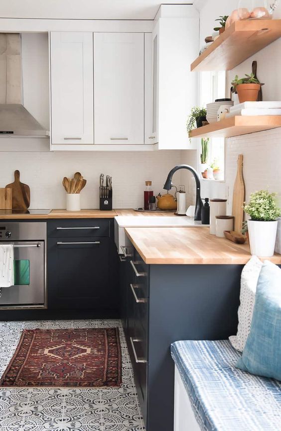 Ideas para combinar gabinetes de cocina color gris