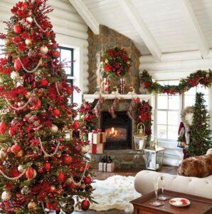 Ornamentos clásicos para el pino de Navidad