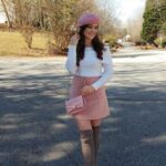 Outfits con faldas en color rosa otoño - invierno