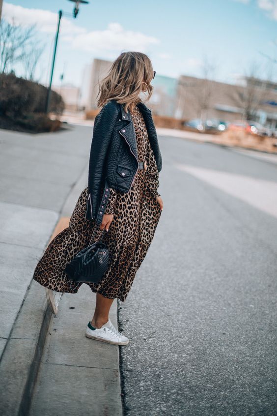 Outfits con vestidos de leopardo
