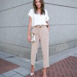 Outfits semi formales con pantalones paper bag