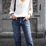 Outfits con jeans de moda para señoras de 60