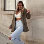 Outfits con wide leg jeans